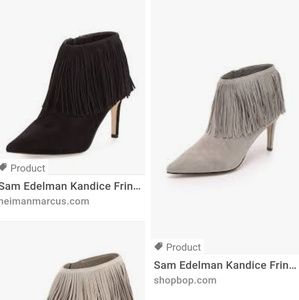 Sam Edelman Shoes - ☻Sam Edelman Fringe Black Pointy Booties Sam Edelman Shoes - ☻Sam Edelman Fringe Black Pointy Booties